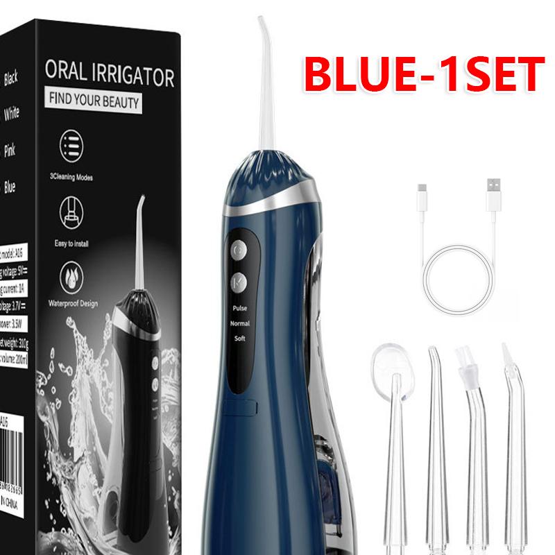 

2025 Новый Портативный Водяной Ирригатор для Зубов 4 Насадки 3 Режима USB Перезаряжаемый Очиститель Зубов для Домашнего Использования и Путешествий