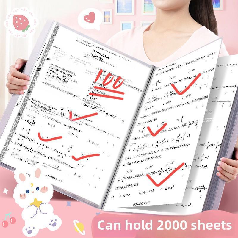 Spanish Bi Rabbit A4 Cartoon 80-Page Student & Office File Folder