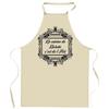 Kitchen Apron - Planetee Bichette Makes Art - Personalized (first Name) - Breton Motif - Thick Cotton