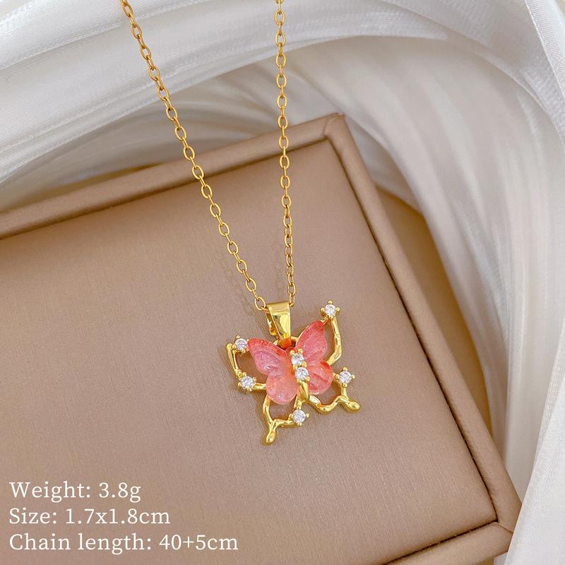 

Подвеска в форме бабочки для женщин 2025 Новая мода Ювелирные изделия из нержавеющей стали Свадебные аксессуары