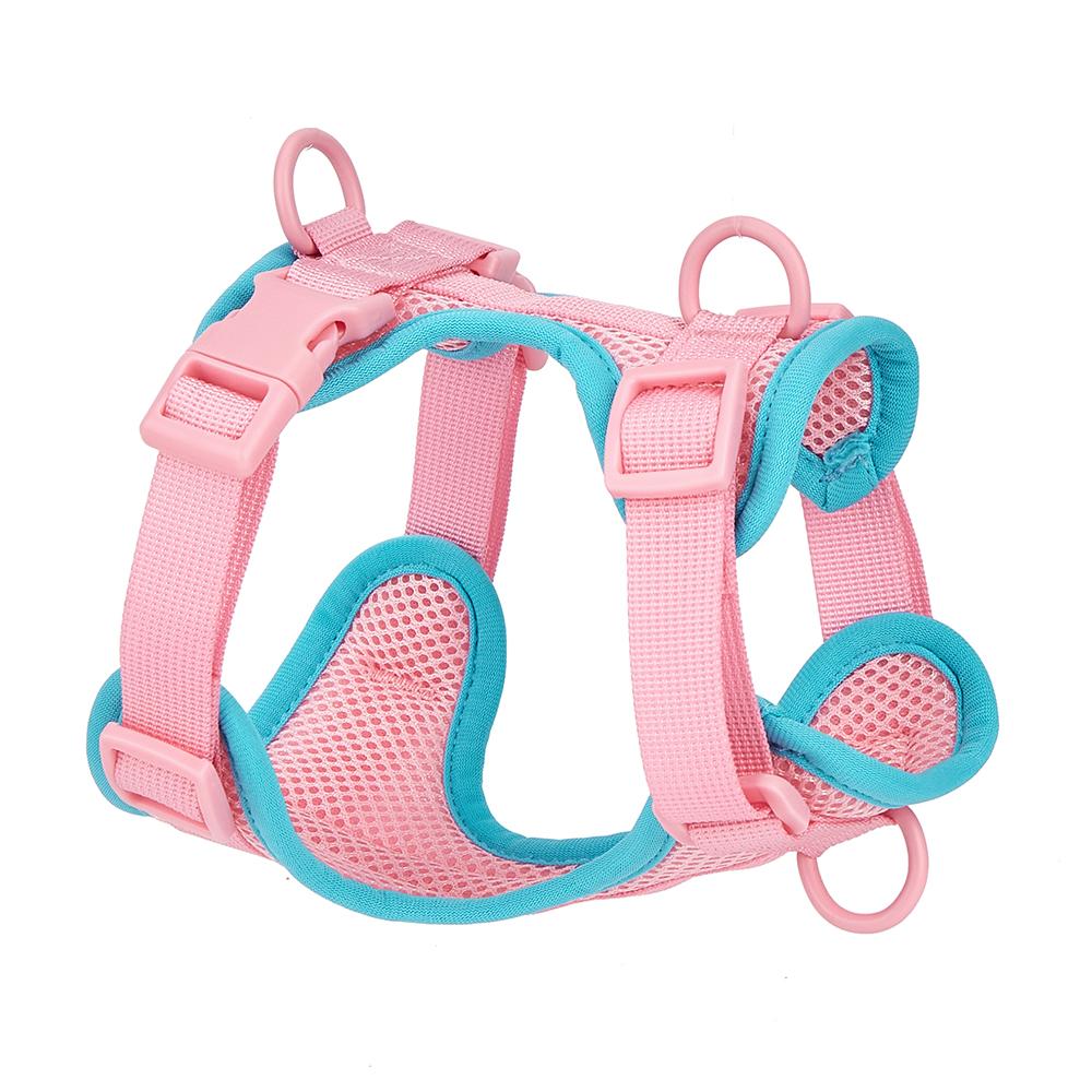 

Size M Summer Breathable Mesh Dog Cat Harness Adjustable Soft Pet Harness Purple