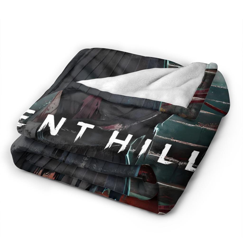 Horror Game Silent Hill F Graphic Printed Flannel Blanket Warm Throw Blanket for Living Room Decorative Bedspread Sofa Bed Cover