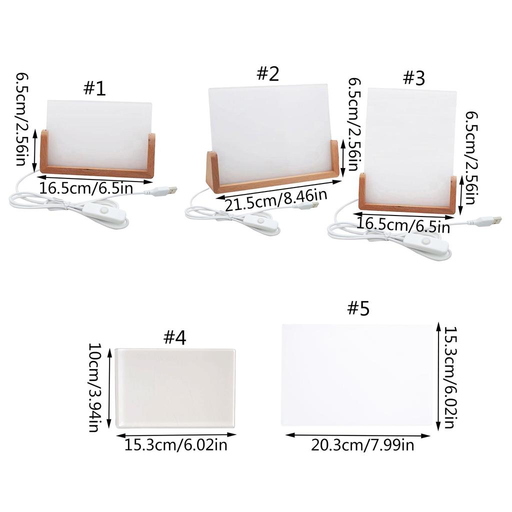 Acryl-Bilderrahmen für Sublimation mit LED-Licht Holzständer Heißpresse Fotorahmen für Fotografie-Enthusiasten Geschenk