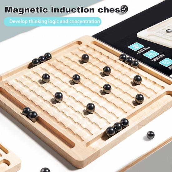 1 Set Magnetisches Schachbrettspiel mit 20/30/40 Magnetsteinen Eltern-Kind-Interaktives Fokus-Logik-Denktraining 2 Spieler Pädagogisches Magnetschach