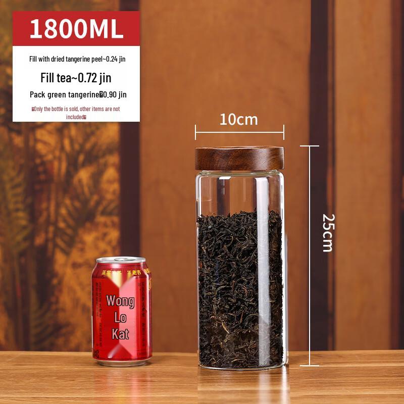 Acacia Wood Glass Food Storage Jar