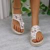 Set Toe Slippers Female Summer New Mesh Thick Bottom Lightweight Casual Outside Wear Flat Bottom Large Size Sandals Slippers