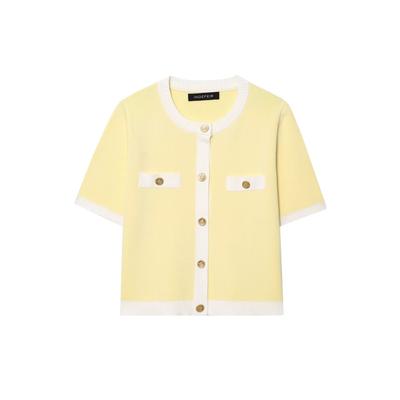 European and American Style, New Women's Clothing, Fashionable, Casual, Versatile Short-sleeved Knitted Jacket 1822/006