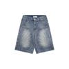 American retro washed design straight five-point jeans men's and women's summer trendy brand old loose casual shorts