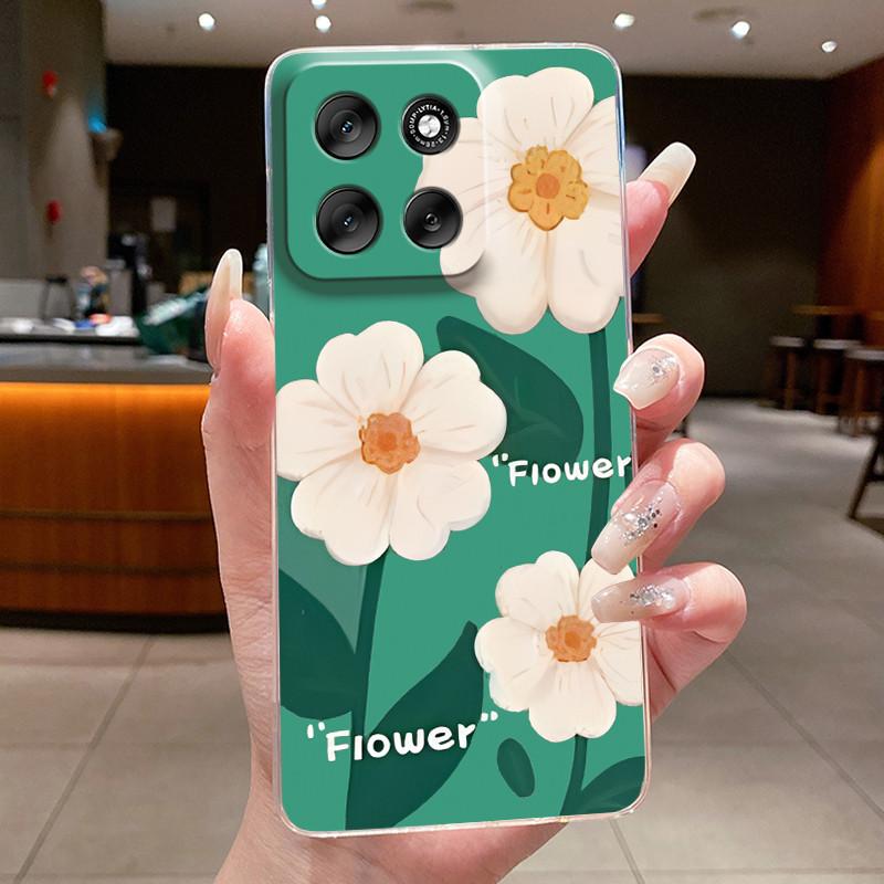 Phone Case For Motorola Moto G56 / Moto G66J / Moto G66Y 5G Butterfly Bow Protective Casing Transparent Soft Silicone TPU Cover