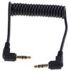 Coiled Audio Cable Jack Right Angle 90 Degree 3.5Mm Jack Aux Cord Cable
