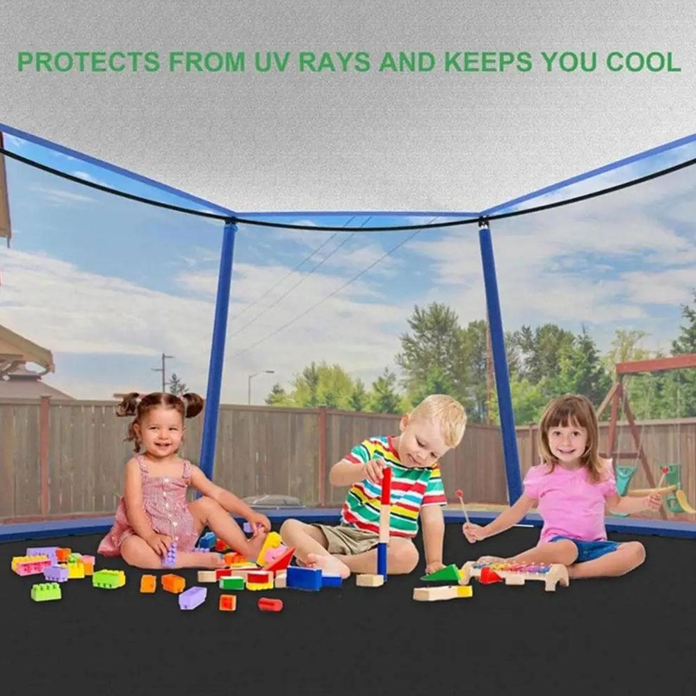 6/8/10ft Trampoline Cover Anti-UV Trampolines Sunshade Accessories Waterproof Trampoline Roof for Outdoor Backyard Playground
