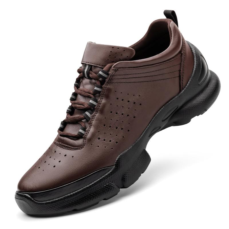 Fashion 2025 New Fashion Athletic Footwear Men's Genuine Leather Sneakers Casual Sports Shoes for Men Breathable Walking Running Shoes
