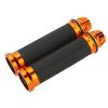 Karun Custom Aluminum Motorcycle Grip Bar End with Handle 22.2 Mm for Motorcycles (Deep Orange)