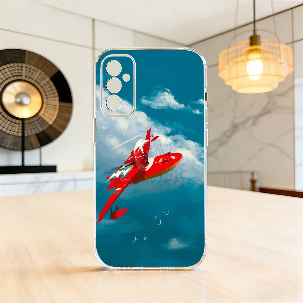 

Anime Red Pig Cool Phone Case For SamsungA10,12,20,21S,30,31,40,50,51,52,70,71 Transparent Cover Samsung a70