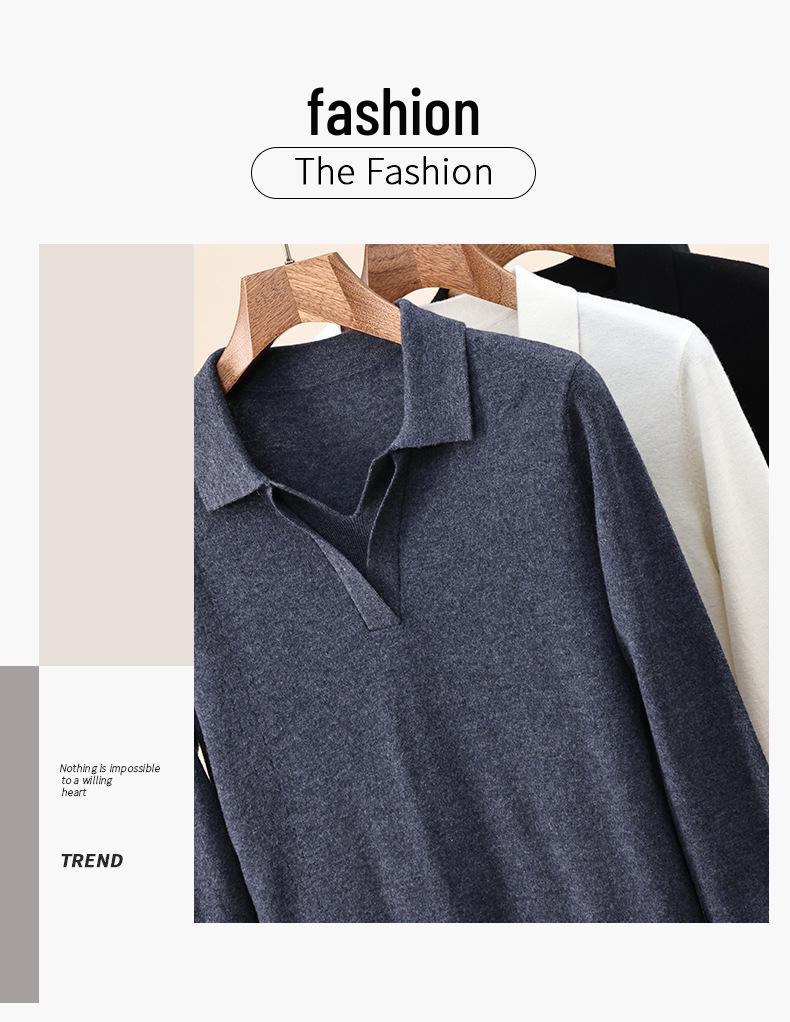 Herren Cardigan Pullover aus reiner Wolle mit langen Ärmeln und Reverskragen