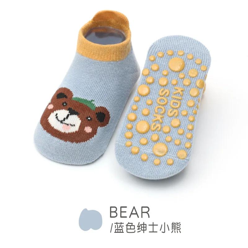Winter Spring Anti Slip Baby Socks Cute Cartoon Animal Letter Print Toddler Kids Floor Socks Rubber Soles Baby Boy Girl Socks