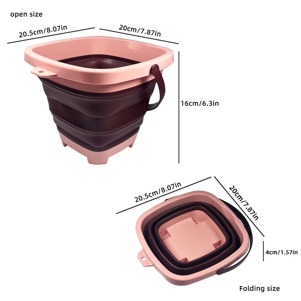 Children's collapsible bucket multi-functional small bucket seaside toys play sand portable play water catch the sea