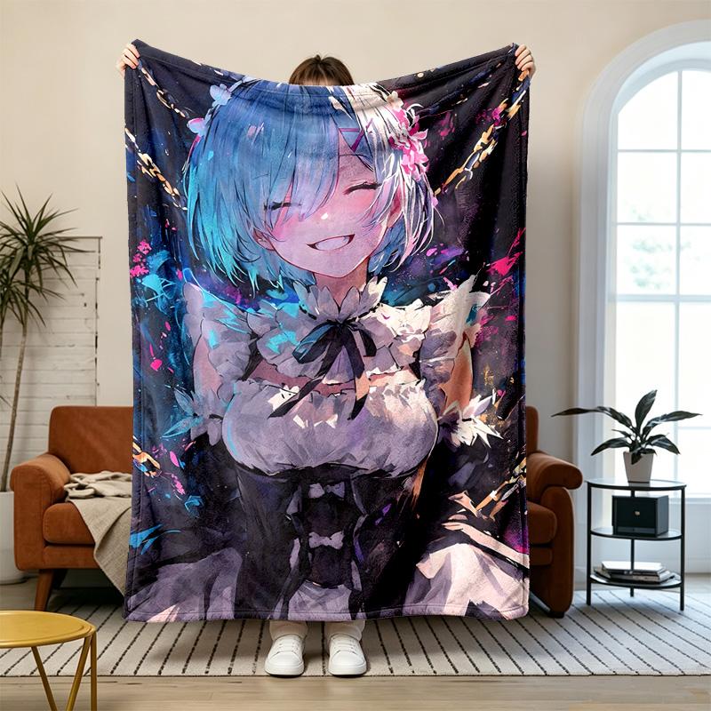Re Zero Soft and comfortable flannel Suitable for sofas living rooms outdoor camping travel and also makes a great anniversary gift