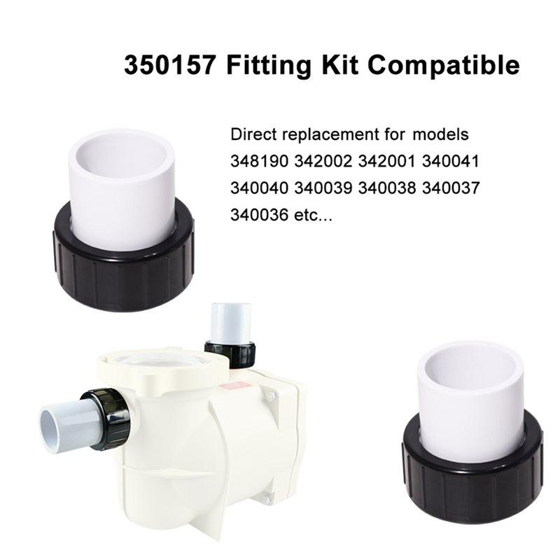 Replacement 350157 2Pack Union Kit For Pentair Superflo, Superflo VS, Supermax VS Pool And Spa Pumps
