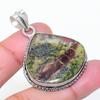 Natural Dragon Blood Gemstone Handmade 925 Sterling Silver Pendant 1.77" AP-15444