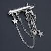 Punk Hair Clip for Women Girl Vintage Crystal Star Tassel Hairpins Harajuku Y2K Fashion Headwear Hair Jewelry Accessory