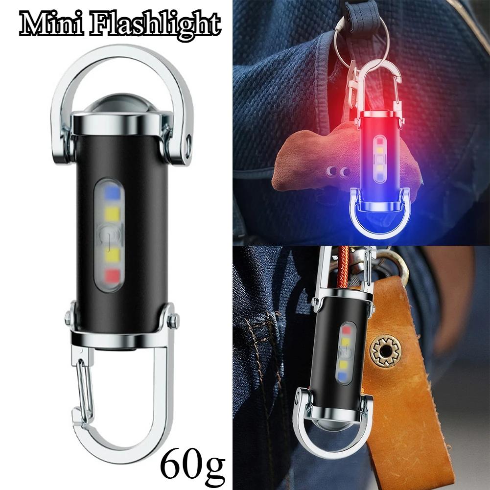 COB Camping Lamp Keychain Light Keychain Flashlight Small Keychain Light Pocket Flashlight for Camping Hiking & Emergency