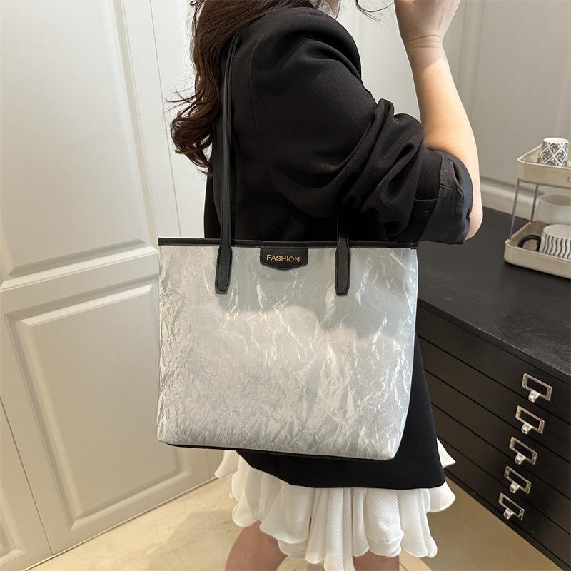Beautiful Casual Large-capacity Portable Tote Bag, Popular Solid Color In Summer, Daily Shoulder Underarm Bag for Women