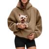 Pocket Style Pet In One Double-sided Plush Loose Fitting Hooded Sweatshirt For Both Men And Women