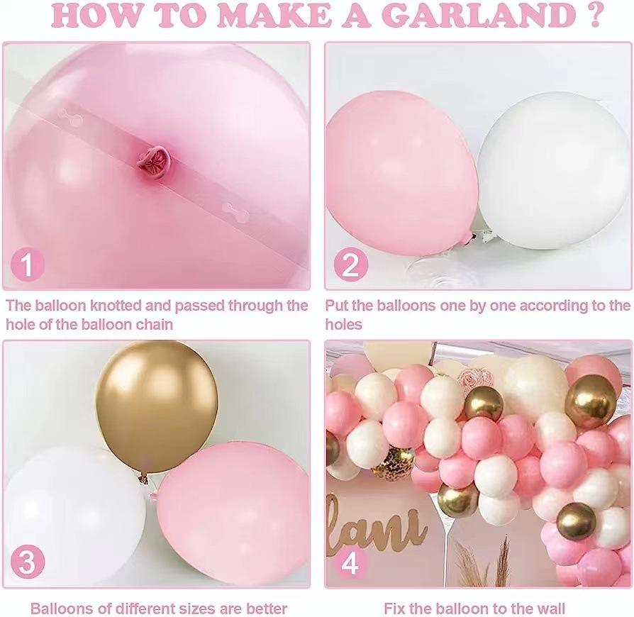 Rose Balloon Combination Chain Set Party Birthday Wedding Wedding Room Decoration Opening Arch Balloon
