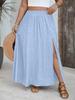 Elegant Women's Solid Color Holiday Skirt - Versatile Casual Fashion