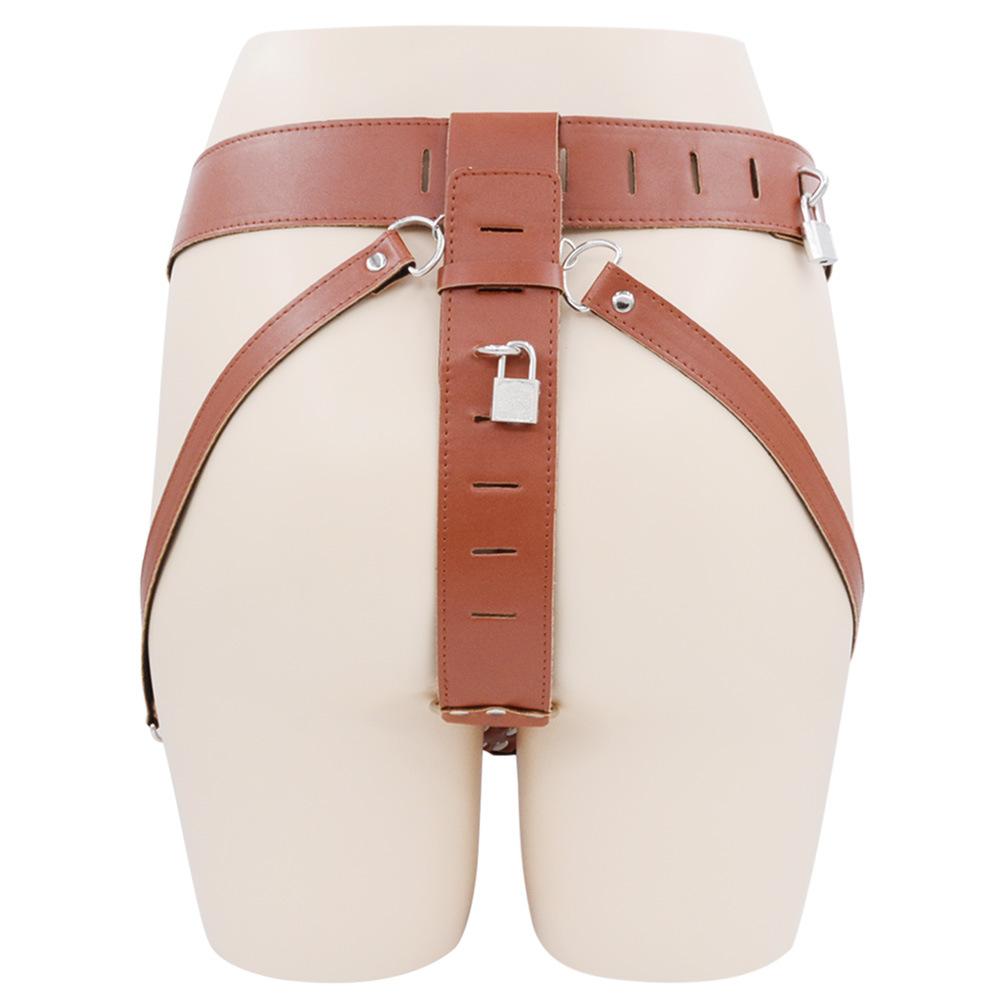 Chastity Locks for Men Wearing Underwear Male Slave Lower Body Training Gay Sex Toys BDSM PU Leather Harness