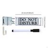 Do Not Disturb Sign Privacy Door Installation with Erasable Pen Double Sided Hanger Plaque