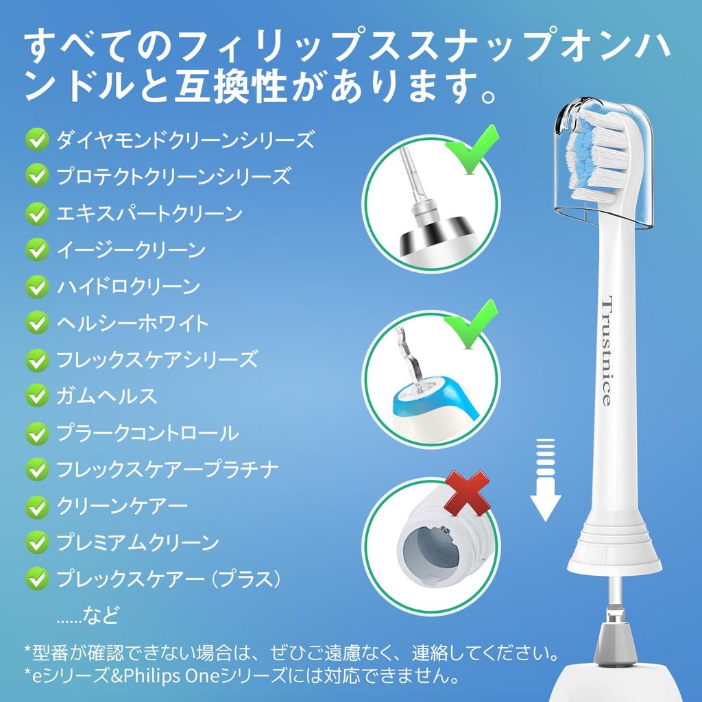 Improved Trustnice Compatible Mini Brush Heads for Philips Sonicare Electric Compact Replacement Brush Heads for Philips and 8 Brush Heads [2025