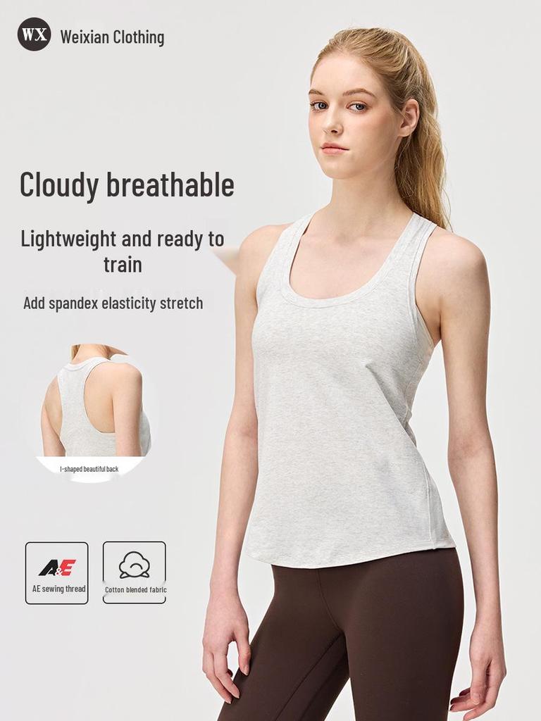 Damen Schnelltrocknendes Yoga-Tanktop - Ärmellos, Atmungsaktiv, Lockerer Schnitt für Laufen & Fitness