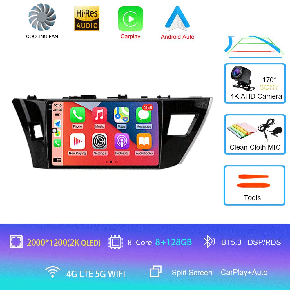 For Toyota Corolla Ralink 2013 2014 2015 2016 4G Android 14 Car Stereo Radio Multimedia Video Player Navigation GPS 2Din