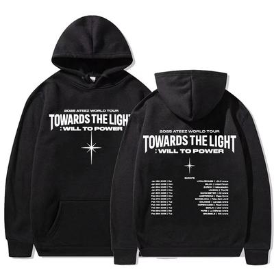 2025 Ateez World Tour Richtung Licht: Will To Power Pullover Frauen Unisex Koreanische Mode Hip Hop Langarm Sweatshirt Hoodies