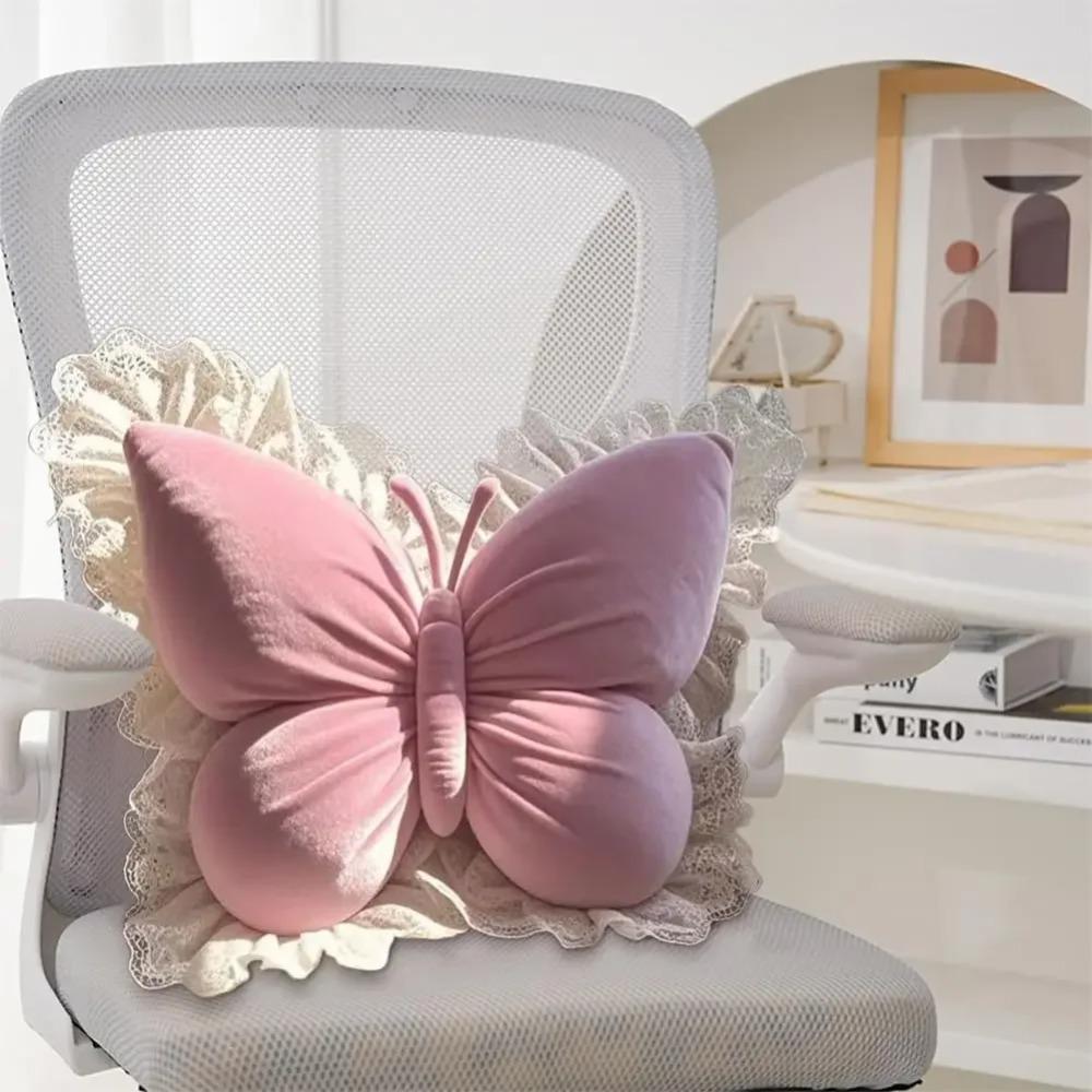 Cute Princess Butterfly Office Pillow Living Room Bow Bedroom Car Sofa Cushion Home New Pillow Room Home Garden Decor