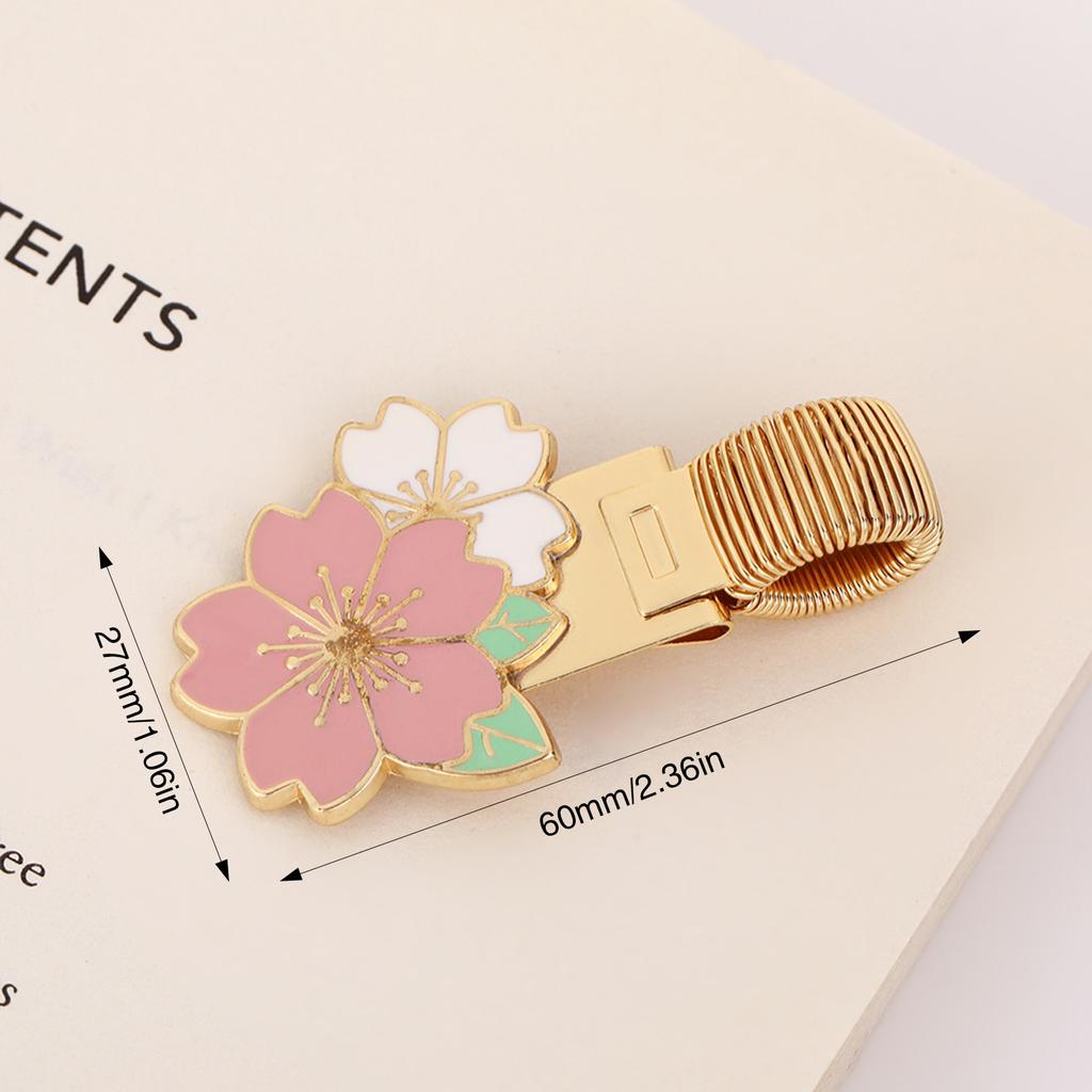 1Pc Daisy Flower Metal Pen Holder Clips Portable Paper Fix Clips Journal Notebook Pictures Pin Pocket Student School Tools