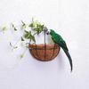 Realistic Parrot Figurine Garden Decoration Artificial Bird Ornament Feathered Craft for Indoor Outdoor Use Patio Yard Decor