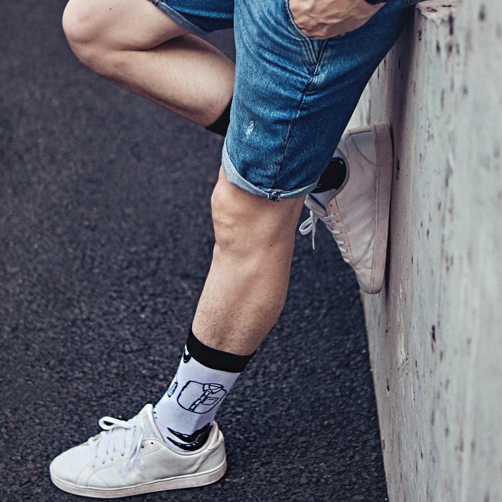 Funny Socks Fashion Hip Hop Skateboard Socks Cotton Cartoon Beer Bicycle Astronaut Pizza Pineapple Men Women Socks Calcetines