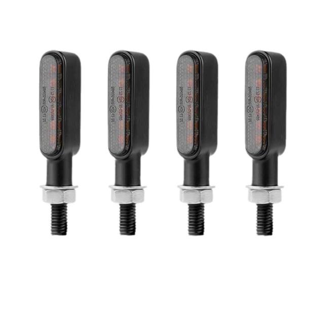 Motorcycle turn signal modification LED mini turn signal electric vehicle turn signal retro metal indicator light 3LED