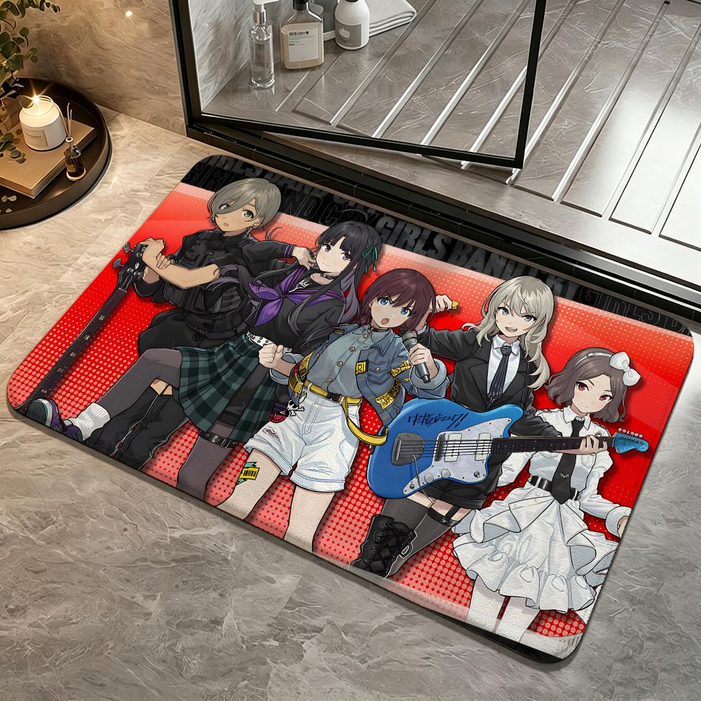 GIRLS BAND CRY Floor Mat Bedroom Carpet, Bathroom Foot Mat, Doormat, Non-Slip Absorbent Multi-Use