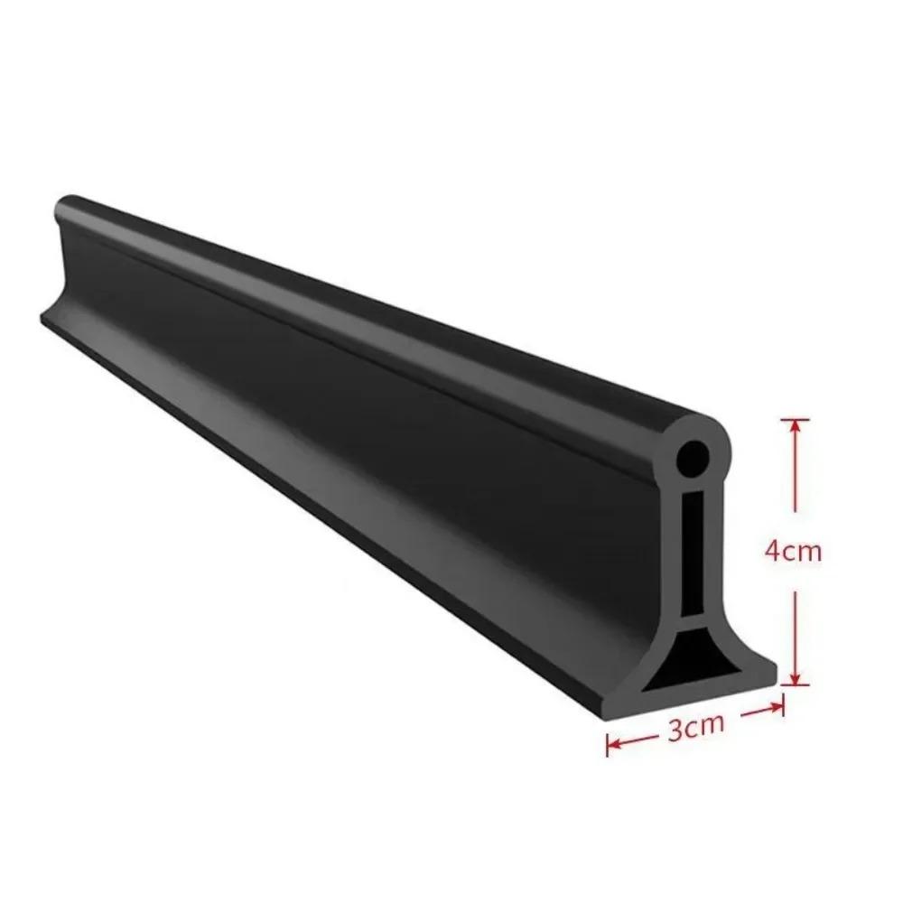 

1pc 2m/78.74in Bendable Bathroom Water Stopper Retaining Strip Water Shower Dam Flood Barrier Dry&Wet Separation Blocke 2m чорний