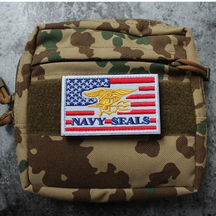 US Navy SEALS NAVY SEALS Frogman Team Emblem Armband Embroidery Velcro Badge Outdoor Pack Patch
