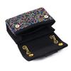 Denim Eagle Head Classic Women's Handbag Shoulder Bag  Medium Horizontal Square Magnetic Closure PU Black