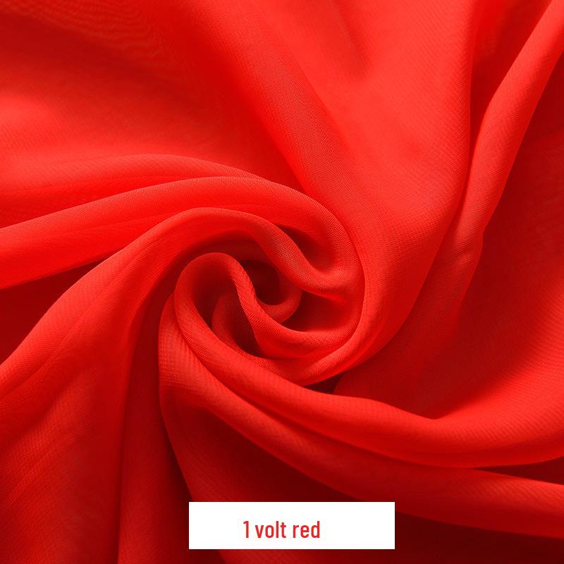 Šifonový Georgette Jednobarevná Taneční Kostýmová Látka pro Podšívku a Šaty