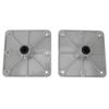 2PCS Boat Seat Bases Aluminium Alloy 6 Screw Holes 3/4 Inch Pin Post Mounting Base for Marine Boat S