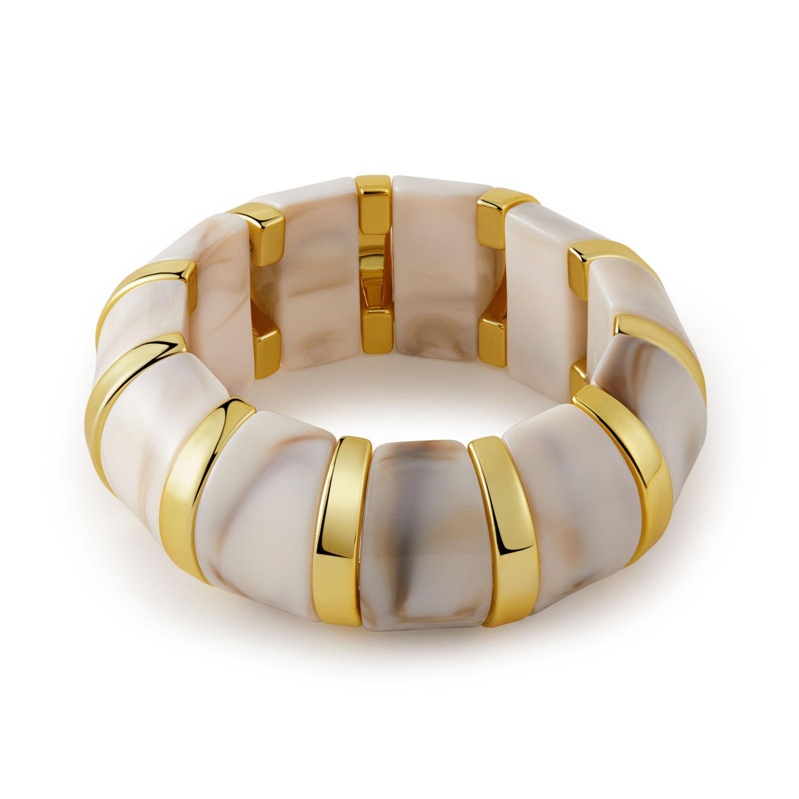 Богемный акриловый эластичный браслет Exaggerate Women Simple Geometric Cuff Jewelry Accessories