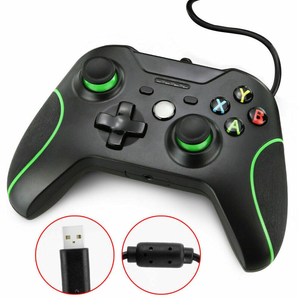 Przewodowy Kontroler Xbox One dla Xbox One/One X/One S i Windows 10 - Gniazdo słuchawkowe 3,5 mm, Podwójna wibracja, Ergonomiczny, Plug-and-Play USB