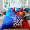 Three-Piece Black 3D Ball Sports Theme Bedding Microfiber